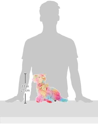 Fringe Studio Plush Dog Toy, Rainbow Dragon, PetShop Collection (289365)