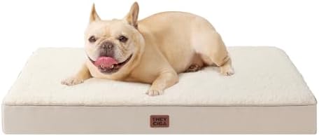 EHEYCIGA Orthopedic Dog Bed with Removable Washable Cover, Camel, 30IN by EHEYCIGA