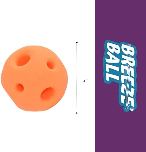 Multipet Breeze Balls for Dog - Bevel Tech Interactive Dog Toy w/Holes for Breathing - Flotable Ball for Dogs - Pet Toy for Chewing & Playing (1 Count, 3”, Random Color Surprise) - Image 5