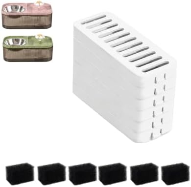 Marchul Cat Water Fountain Replacement Filters and Replacement Pre-Filter Sponges Set,12 Pack (6+6) by Marchul