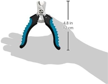 Master Grooming Tools Ergonomic Pro Nail Clippers — Professional Clippers for Trimming Pet Nails - Small, 5⅛",Black/Teal - Image 3