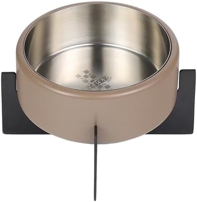 Ripple Ridge 16oz (2 Cups) Small/Medium Slanted Pet Feeder with Weighted Concrete Base and Removable Stainless Steel Bowl, Non-Slip Dishwasher Safe for Dogs, Cats, Pink DBL3001A by THELICKERSTORE