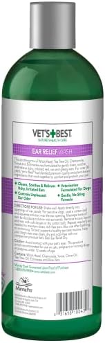 Vet's Best Dog Ear Relief Wash, No-Alcohol, Wax Control, No-Sting, 16 oz - Image 2
