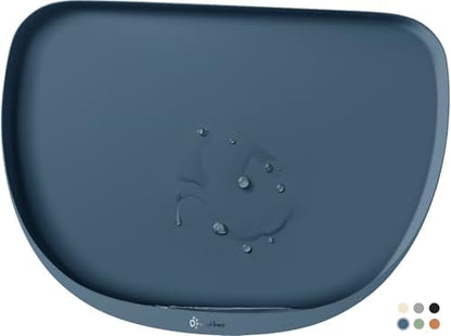 DownyPaws Cat Food Mat,Silicone Waterproof Feeding Mat, 18"×12.5", Ocean by DownyPaws