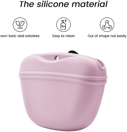 AUDWUD Silicone Dog Treat Pouch with Clicker Magnetic Closure Secure Clip - Image 2