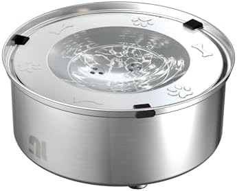 1L/0.26 Gallon Dog Water Bowl No Spill, Stainless Steel No Spill Water Bowl for Dogs, Slow Water Dog Bowl, No Splash Dog Water Bowls by Nicelock