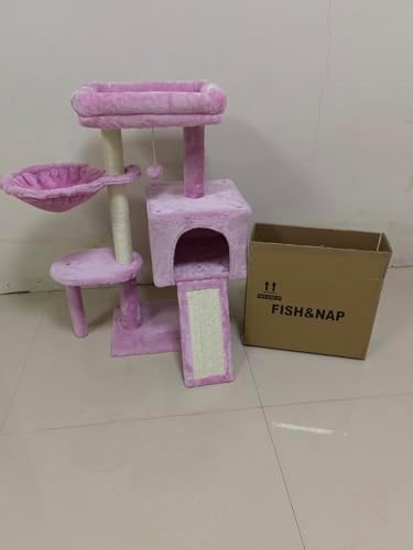 Cute Cat Tree Kitten Cat Tower Condo Furniture Scratching Posts Hammock - Image 3