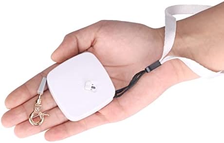 Retractable Dog Leash for Small Dogs Cats up to 11lbs with 6.5ft Anti-Pull Strong Nylon Tape, Hands Free, Mini and Portable Walking Leash with Wrist Strap, One-Hand Brake, White Square by CUGBCUG