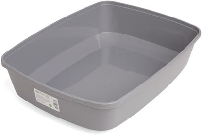 So Phresh Open Cat Litter Box Grey X-Large 22.4" L X 16.9" W X 4.3" H