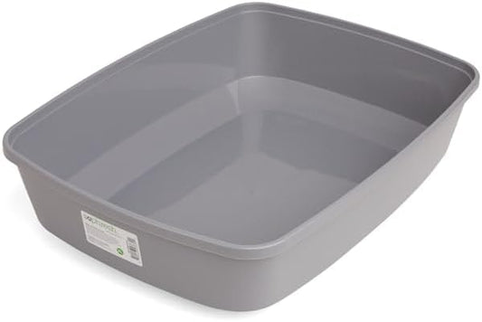 So Phresh Open Cat Litter Box Grey X-Large 22.4" L X 16.9" W X 4.3" H