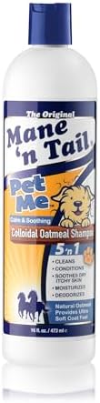 Mane ’n Tail Pet Me Colloidal Oatmeal Pet Shampoo, 5-in-1 Soothing Dog & Pet Shampoo for Dry Itchy Skin, Cleans, Conditions & Deodorizes with Aloe Vera, Shea Butter & Argan Oil 16 fl oz by ManenTail