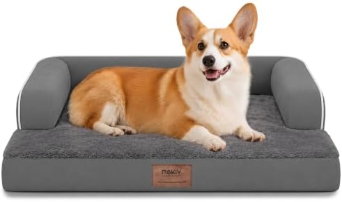 MEKIY Orthopedic Waterproof Dog Bed Pet Couch with Bolster for Medium Dogs by Mekiy