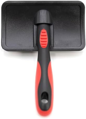 Jeffers Pet Hard Pin Universal Slicker Brush for Dogs, Cats, Horses – Firm Bristles Grooming Tool, Detangling, Tangle Free Coat, Mats, Shedding, Curved Head, Travel Friendly, Easy Storage - Medium - Image 2