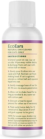 Vet Organics EcoEars Cat Ear Cleaner. Natural Multi-Action Formula. for Itch, Head Shaking, Discharge & Smell. Naturally Cleanses Away Common Problems. 100% Guaranteed (4 oz) - Image 3