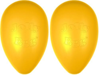 Jolly Pets Jolly Egg Dog Toy, 8 Inches/Medium, Yellow (Pack of 2) by JollyPets