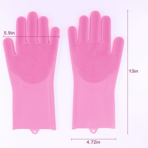 Silicone Pet Grooming Gloves Dog Washing Gloves for Bathing Massaging - Image 6