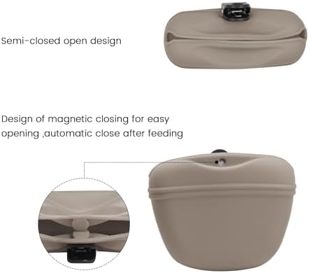 AUDWUD Silicone Dog Treat Pouch with Clicker Magnetic Closure Secure Clip - Image 3