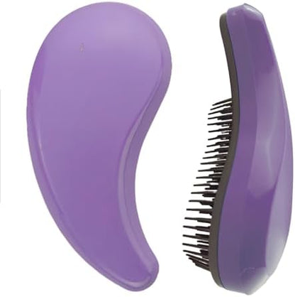 Comma-Shaped Small Dog Brush, Puppy Essentials (Purple) by PetJoyHaven