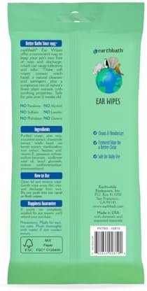 Earthbath Ear Wipes Witch Hazel & Chamomile 30 Wipes - Image 2
