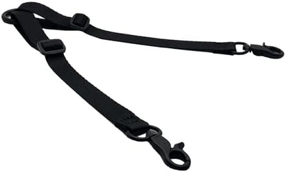 Double Headed Hook pet Safety Nylon 2-Way Coupler with Nickel-Plated Swivel Clip (DK0970-BLK-UP-1P) - Image 5