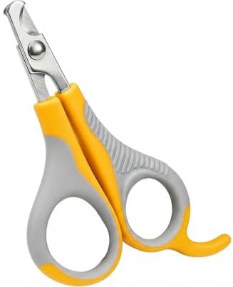 WePet Pet Nail Clippers U07.2, Professional Claw Trimmer, Scissor for Cats, Puppies, Kittens, Hamsters, Rabbits and Small Animals, Sharp, Safe, Small, Grey/Yellow by WePet