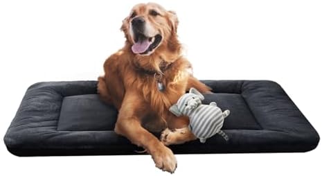 Dog Crate Pad Washable Dog Bed for Crate Large Cozy Mat 42-Inch Dark Gray by VERZEY