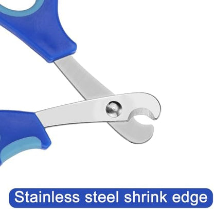 BOXOB Bearded Dragon Nail Clippers and File, Stainless Steel Small Animal Toe Nail Trimmer Scissors Professional Grooming Pet Tool for Reptiles Turtle Chameleon Iguana (Blue) - Image 4