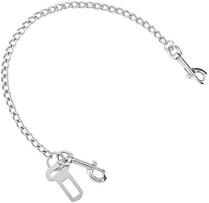 Stainless Steel No Chew Dog Car Seatbelt Pet Vehicle Safety Restraint Cable by Mogoko