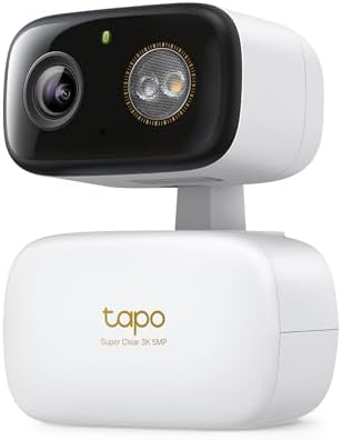 Tapo 3K 5MP Pan/Tilt Indoor/Outdoor Security Camera, Free Person/Vehicle/Baby Cry Detect & 360° Motion Track, Color Night, SD/Cloud, Wrks w/Alexa & Google Home, 2.4 GHz WiFi, HybridCam 360 by Unknown