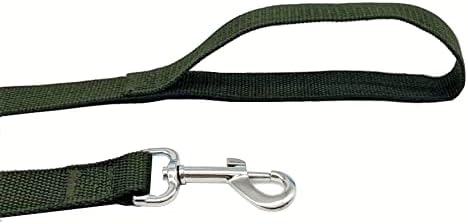 TAIAN 4FT/5FT/6FT Strong Dog Leash, Nylon Dog Leashes for Small Medium Large Dogs (3/4 in x 5 ft, Green) - Image 4