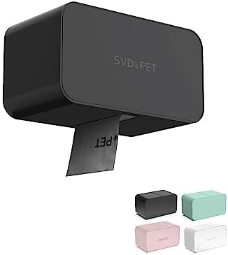 SVD.PET Dog Poop Bag Dispenser, Wall Mount Waste Bag Dispenser, Holds 8 Rolls of Waste Bags, Indoor/Outdoor Wall mount or Place on the Table (Black, Dispenser only) by SVDPET