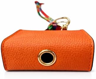 Barkin Designer Dog Poop Bag Holder for Leash, Waste Bag Dispenser, Orange - Image 3