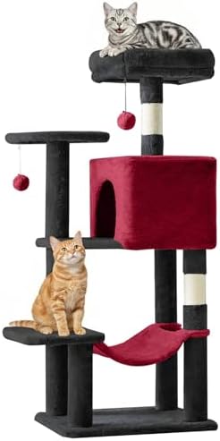 DUMOS 44 Inch Cat Tree Tower with Natural Sisal Scratching Posts by DumosLifestyle