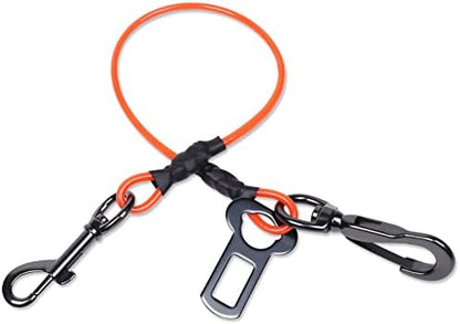 VIVAGLORY Dog Seatbelt Tuffbelt Dog Car Harness, S, Orange by VIVAGLORY