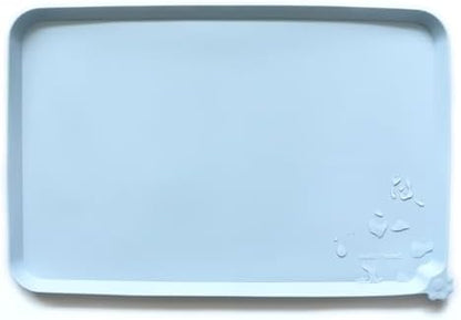 Hoki Found Silicone Pet Food Mats - Non Slip Bowl Placemats for Dogs & Cats - Waterproof, Suitable for Carpet - Frost by Hoki+Found