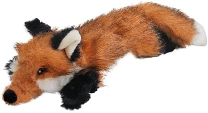 ALL FOR PAWS Dog Squeaky Fox Toy, Stuffed Animal Pet Plush Toys Squeak Chew Toy for Dogs Large by Home