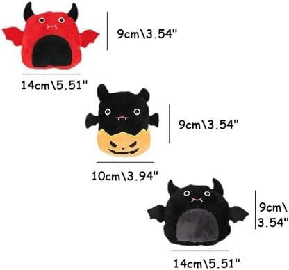 3-Pack Halloween Catnip Plush Toys Set - Devil, Bat, and Pumpkin Designs with Crinkle Paper for Interactive Play, Perfect Halloween Cat Toys - Image 3