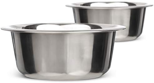 Neater Pet Brands 2.2 Cup (18 oz.) Stainless Steel Dog Bowls, Set of 2 Neater Feeder Replacement Bowls (Small Deluxe Model), Dog Food Bowl & Water Bowl, Dishwasher Safe Metal Dish for Cat & Small Dogs by NeaterPetBrands