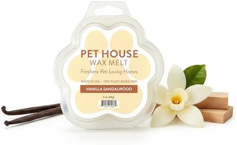 Vanilla Sandalwood Wax Melts Plant-Based Wax, 2 Pack Pet House by OneFurAll