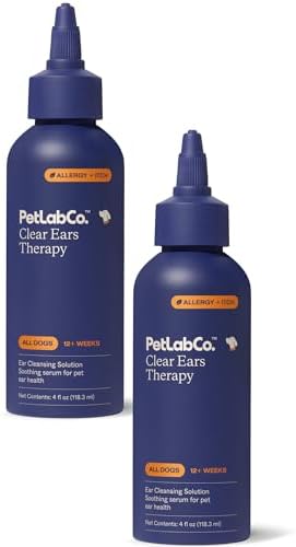 PetLab Co. Clear Ears Therapy Ear Cleaner, 4 fl oz, 2-Pack by PetLabCo