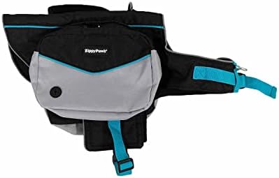 ZippyPaws Adventure Backpack for Dogs, Tactical Bag for Dogs to Carry Travel Essentials, Teal, Medium - Image 4