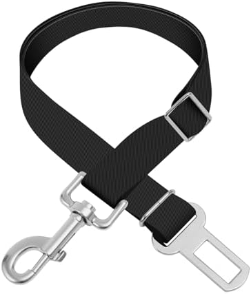Adjustable pet cat and Dog car seat Belt，The Lanyard is Flexible and Adjustable from 20 to 33 inches(Black) by Unknown