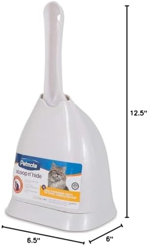 Petmate Scoop N' Hide Cat Litter Scoop, White - Image 7