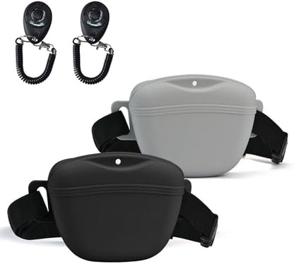 AUDWUD Magnetic Silicone Dog Treat Pouch with Adjustable Belt by AUDWUD