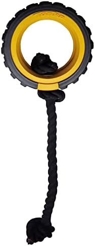 Tonka Mega Tread Rope Tug Dog Toy, Lightweight, Durable and Water Resistant, 15 Inches, for Medium/Large Breeds, Single Unit, Yellow/Black - Image 3
