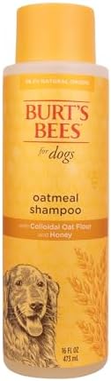 Burts Bees for Pets Oatmeal Dog Shampoo with Honey, Unscented, 16 Fl Oz by BurtsBeesforPets