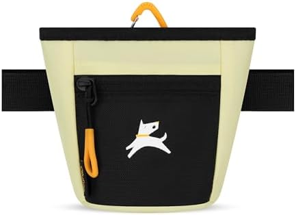 OllyDog, Goodie Treat Bag, Dog Treat Training Pouch | Magnetic Closure | 3 Ways to Wear | Hands-Free Waist Belt | Water-Resistant Recycled Vegan Fabric (Sol) by OllyDog