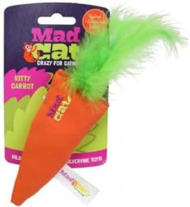 Mad Cat Kitty Carrot 100% Filled Catnip and Silvervine Soft Cat Toy, 1 Pack by Unknown