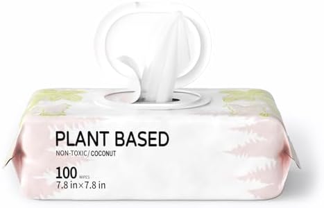 IMMHABI 100 Count Lick-Safe Dog Wipes, Coconut Plant-Based Hypoallergenic Dog Wipes for Paws, Butt, and Anal Gland Care, Cleansing & Deodorizing for Puppies by IMMHABI