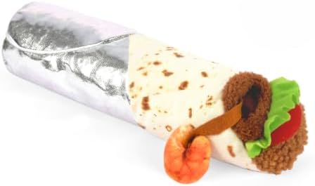 P.L.A.Y. Cute Cat Toys - Feline Frenzy Interactive Kicker Toy, Burrito Food Themed Catnip Filled Toy, Great for Adult Cats and Kittens - Double Stitched, Recycled Materials, Crinkles (Shrimp Purrito) by PLAYPetLifestyleandYou